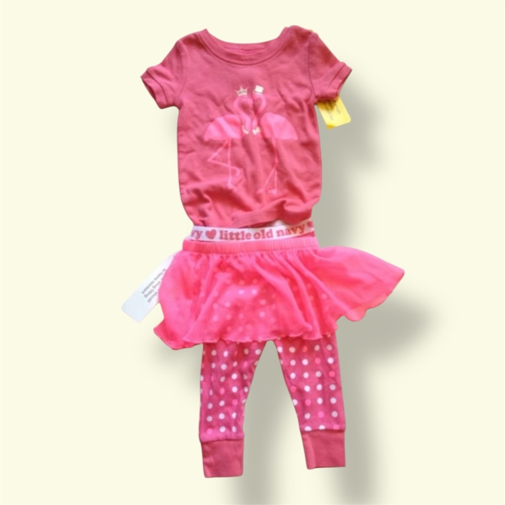 NWT 3pc set adorable pant/tutu/tee set pink flamingo new. 3-6m - Picture 4 of 9